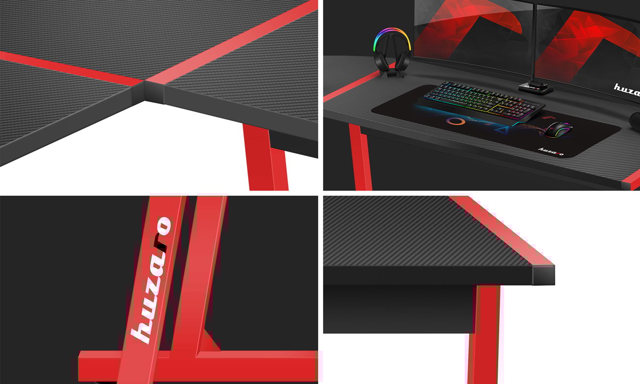 Biurko gamingowe Huzaro Hero 6.0 Czerwone - Lifestyle