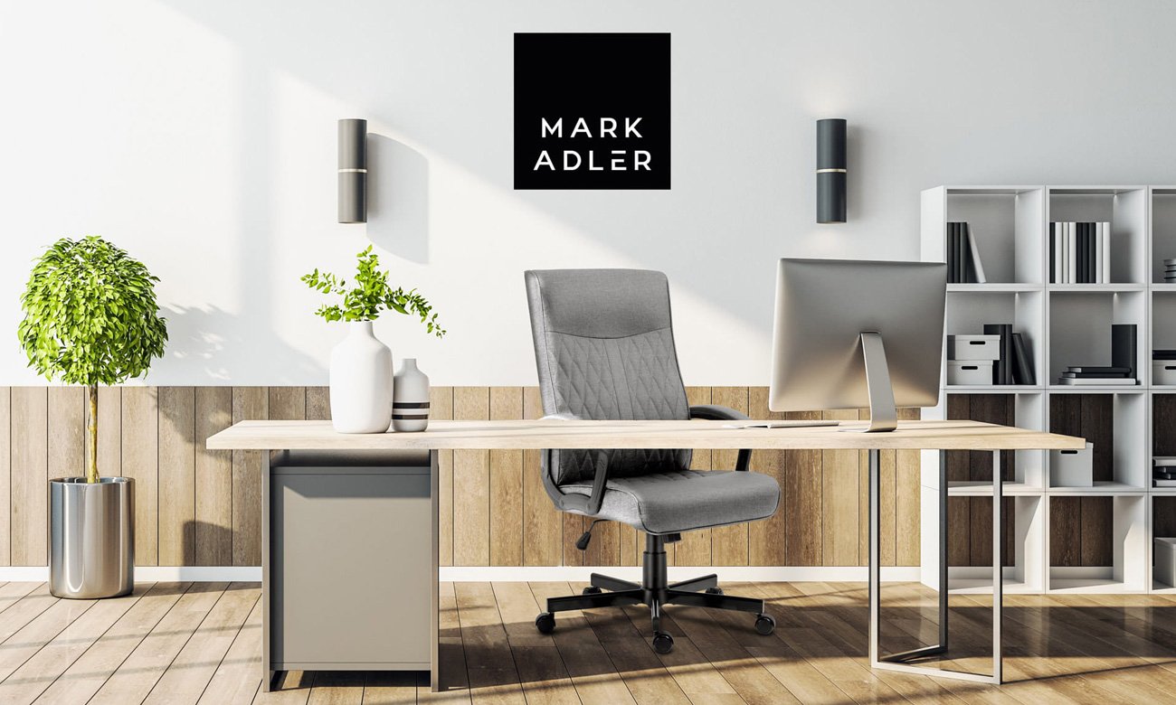 Fotel biurowy Mark Adler Boss 3.2 Grey - Profilowana konstrukcja i elegancki zagłówek