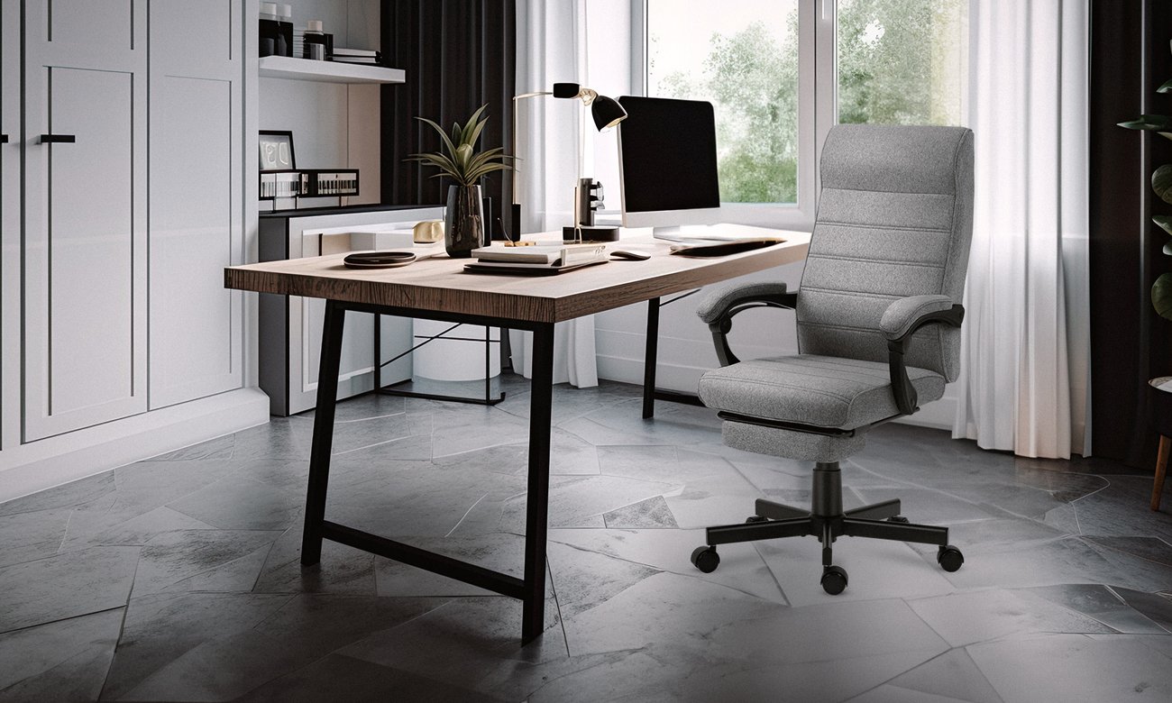 Biurowy fotel obrotowy Mark Adler Boss 4.4 Grey - Grafika lifestyle