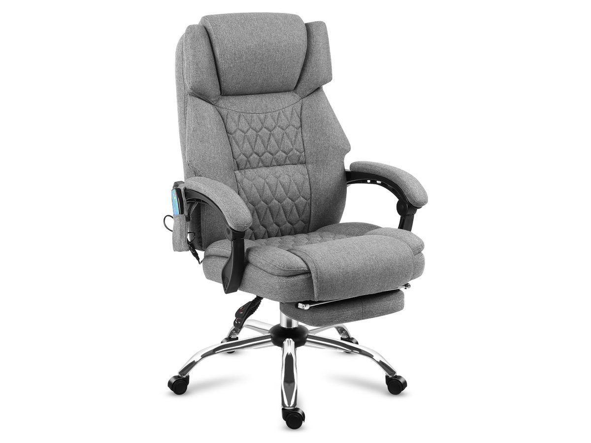 Fotel biurowy z masażem Mark Adler Boss 6.0 Szary - Ergonomia i podparcie