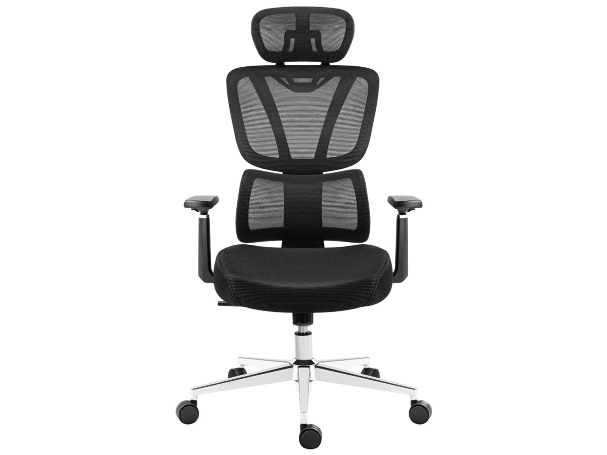 Fotel ergonomiczny Mark Adler Expert 4.6 Black - Widok z przodu