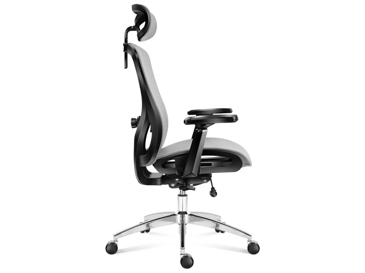 Fotel ergonomiczny Mark Adler Expert 5.3 Grey Mesh - Widok prawego boku