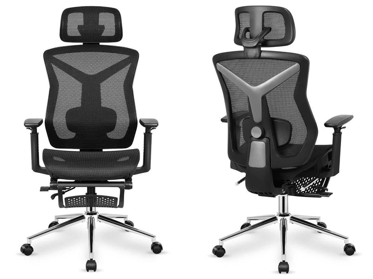 Fotel biurowy Mark Adler Expert 5.7 Czarny - Widok od przodu pod kątem