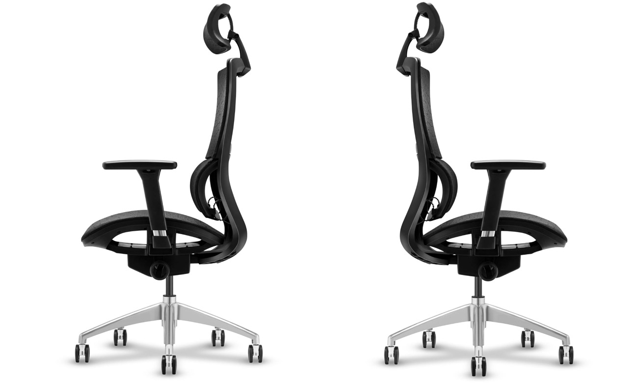 Fotel biurowy Mark Adler Expert 6.0 Black - Widok lewego i prawego boku