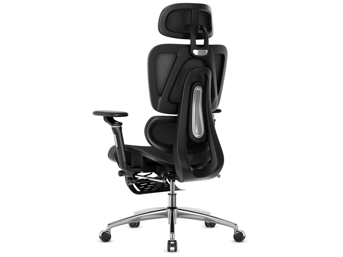 Fotel ergonomiczny Huzaro Mark Adler Expert 7.9 Black - Widok od tyłu pod kątem