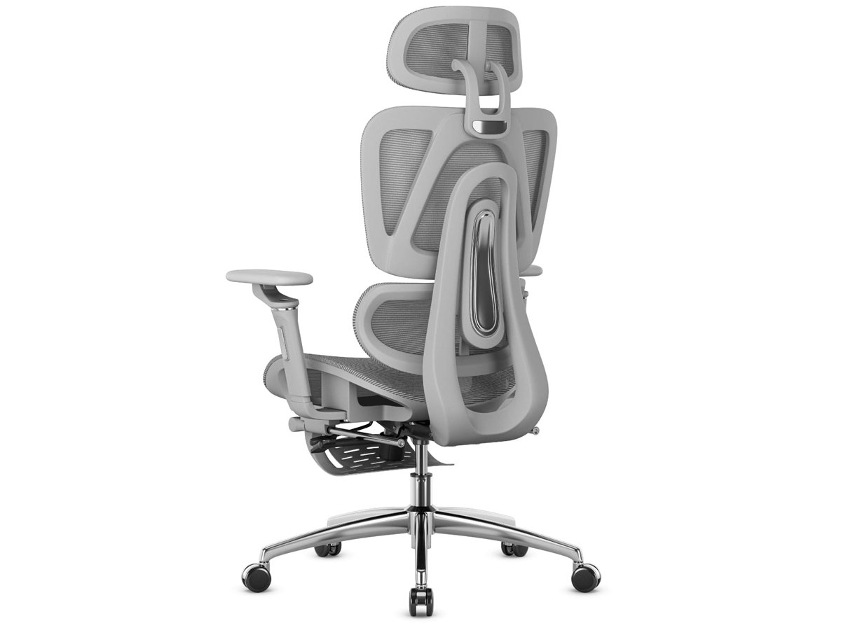 Fotel ergonomiczny Huzaro Mark Adler Expert 7.9 Grey - Widok od tyłu pod kątem