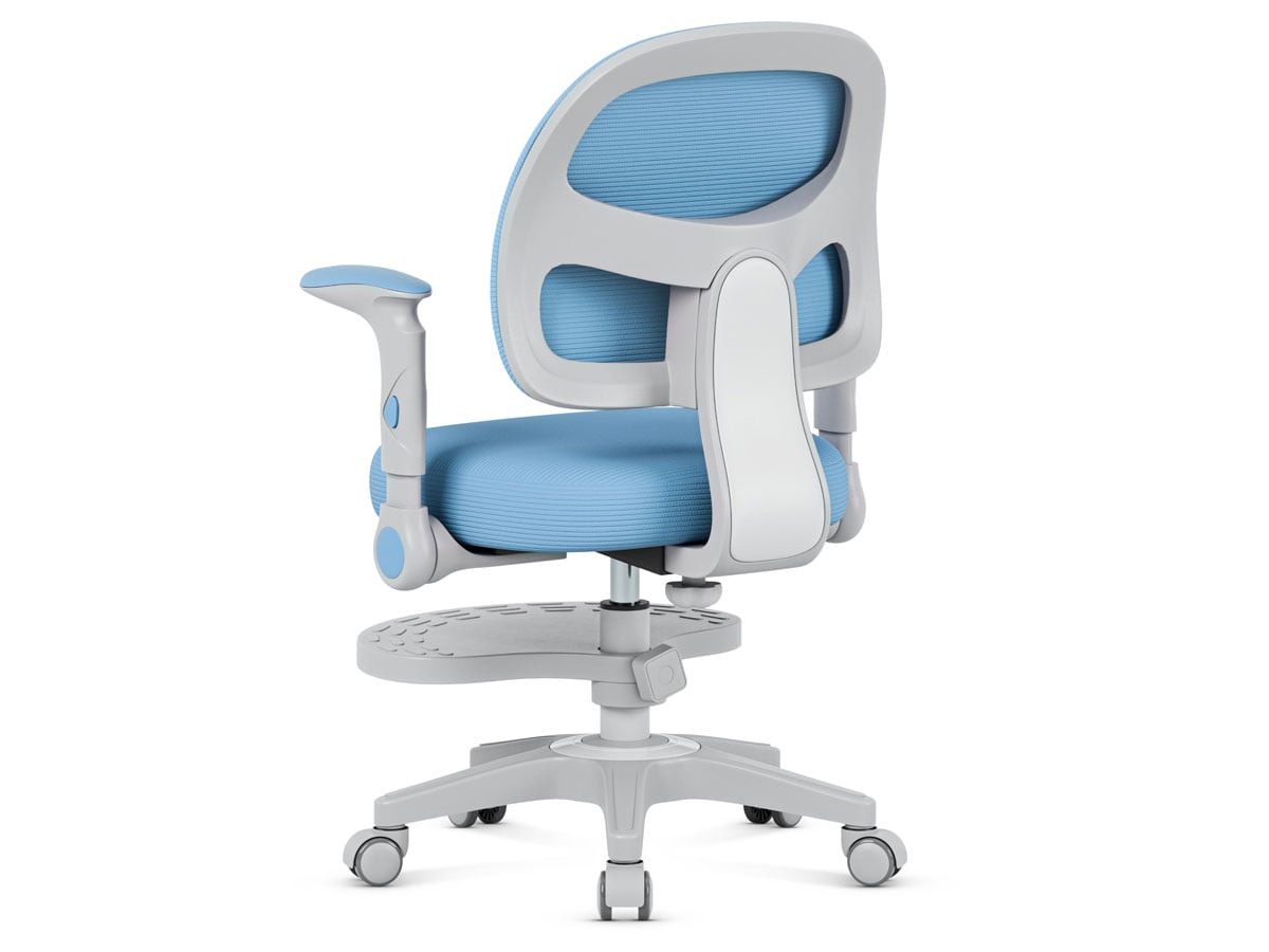 Fotel dla dzieci Mark Adler Junior 5.0 Blue - Widok od tyłu pod kątem