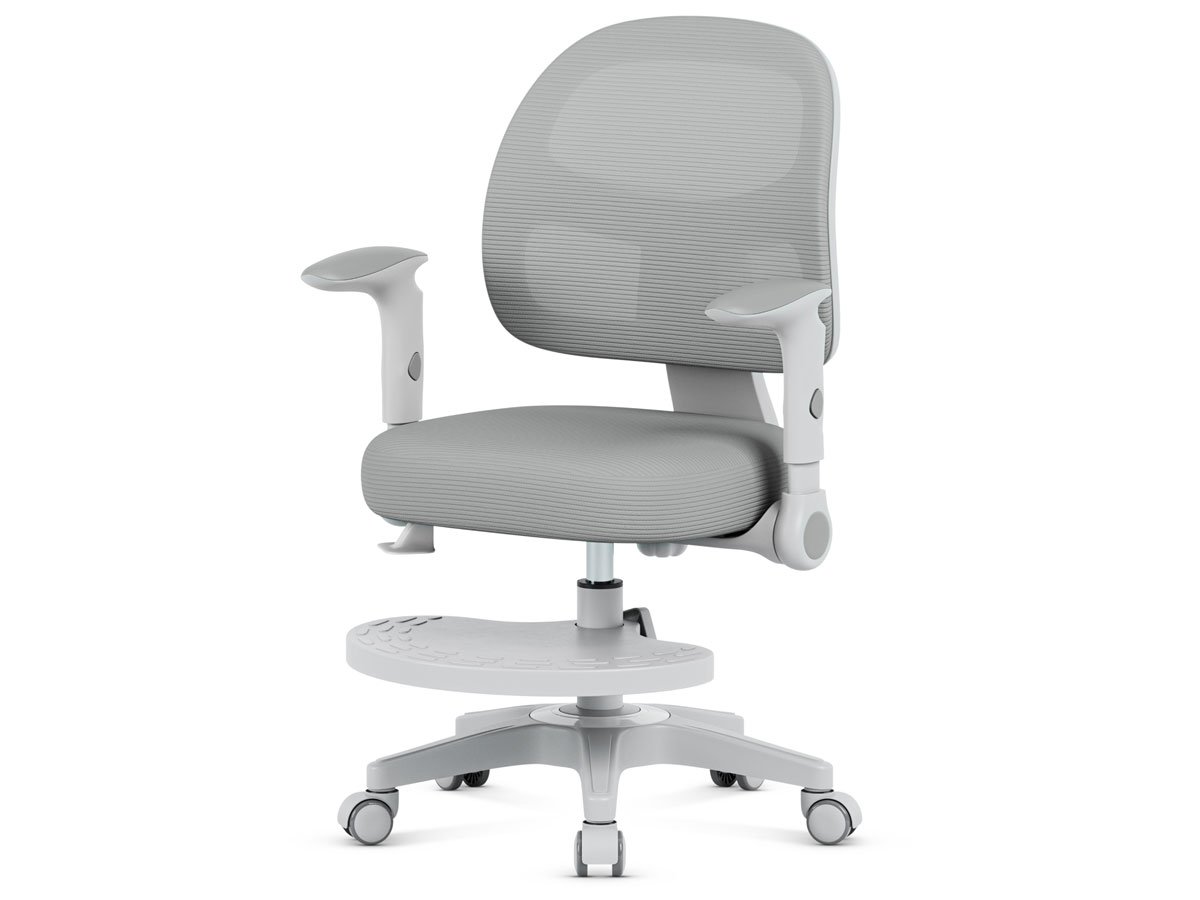 Fotel dla dzieci Mark Adler Junior 5.0 Grey - Widok od tyłu pod kątem