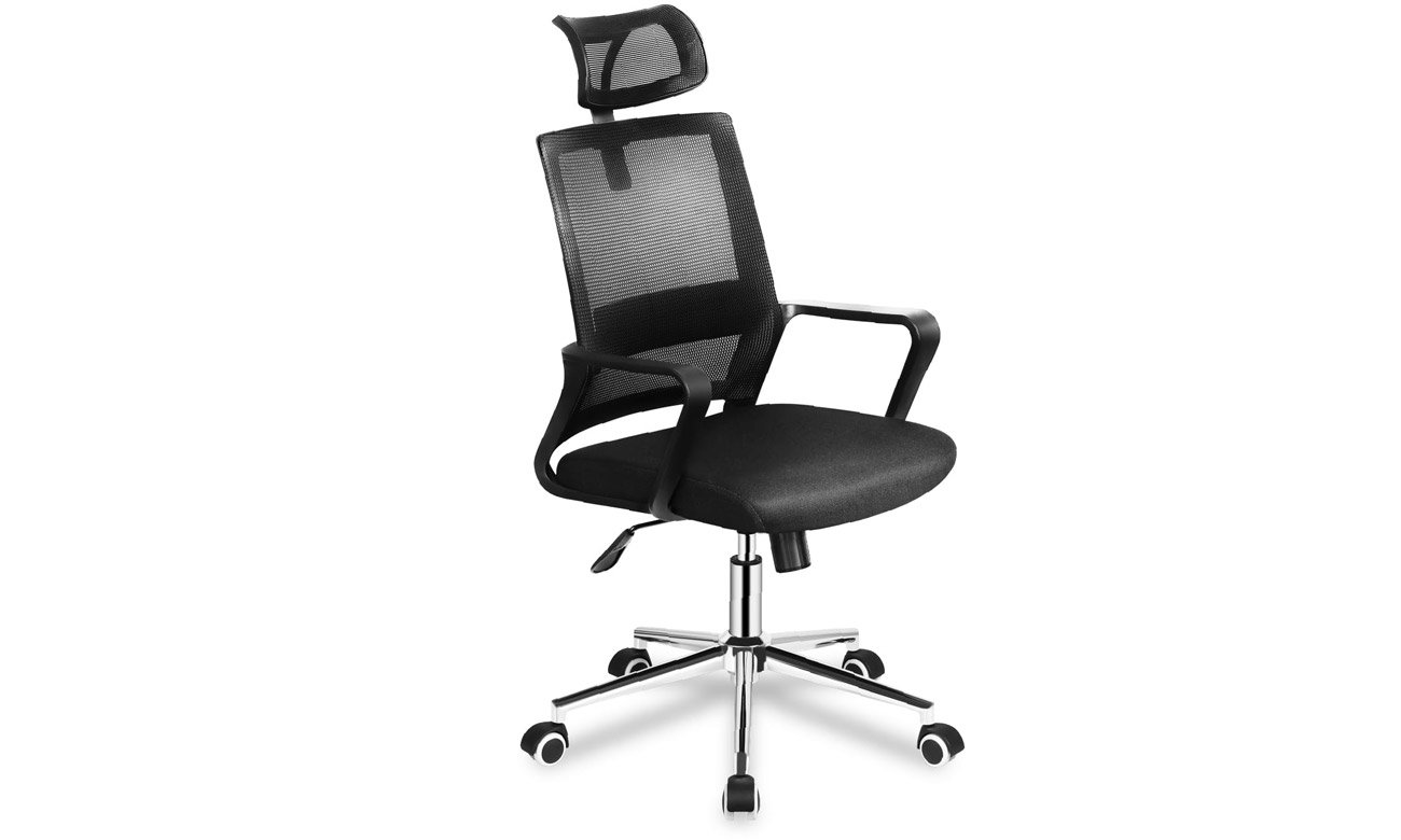 Fotel biurowy Huzaro Mark Adler Manager 2.1 Black - Widok od przodu pod kątem