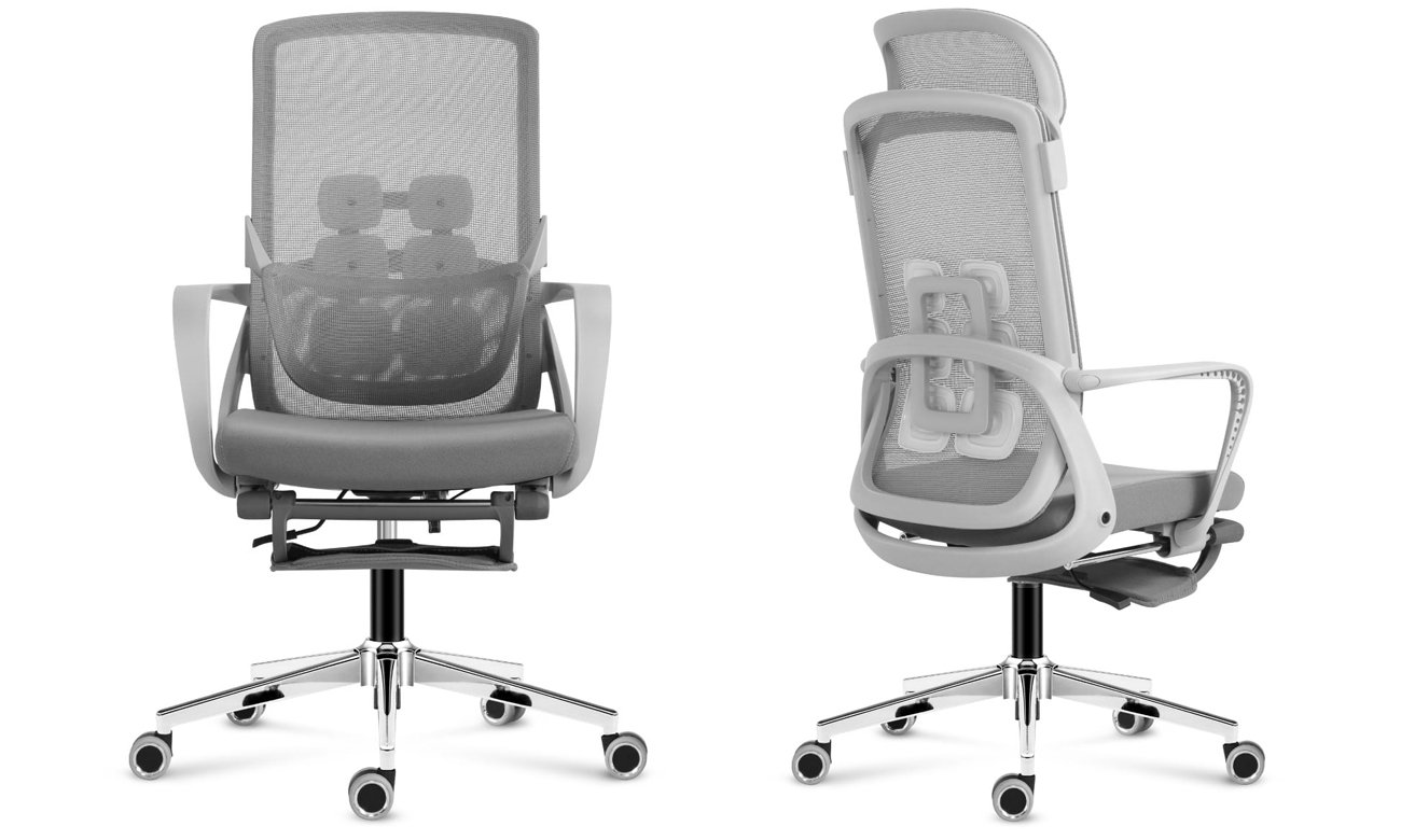 Fotel ergonomiczny Huzaro Mark Adler Manager 3.6 Grey - Grafika