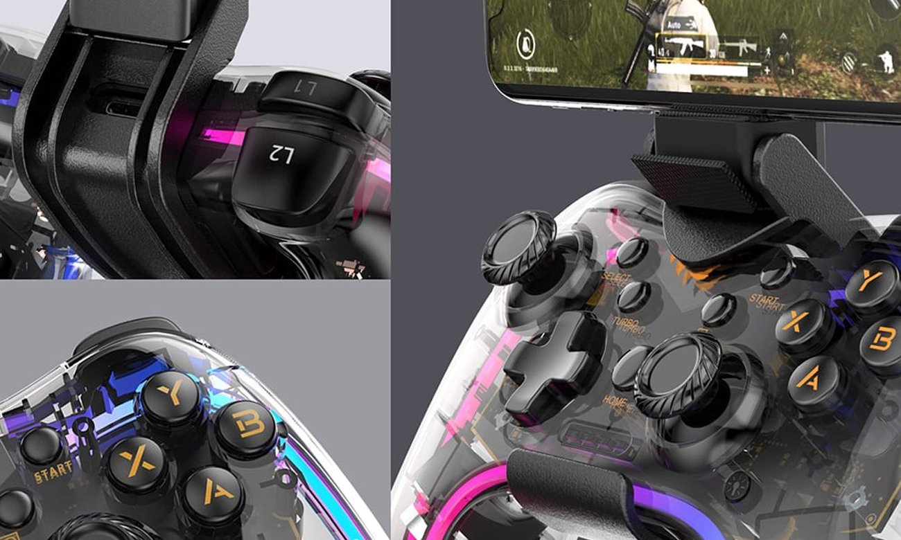 Kontroler bezprzewodowy Havit G180BT Biały - Nowoczesny design z oświetleniem RGB