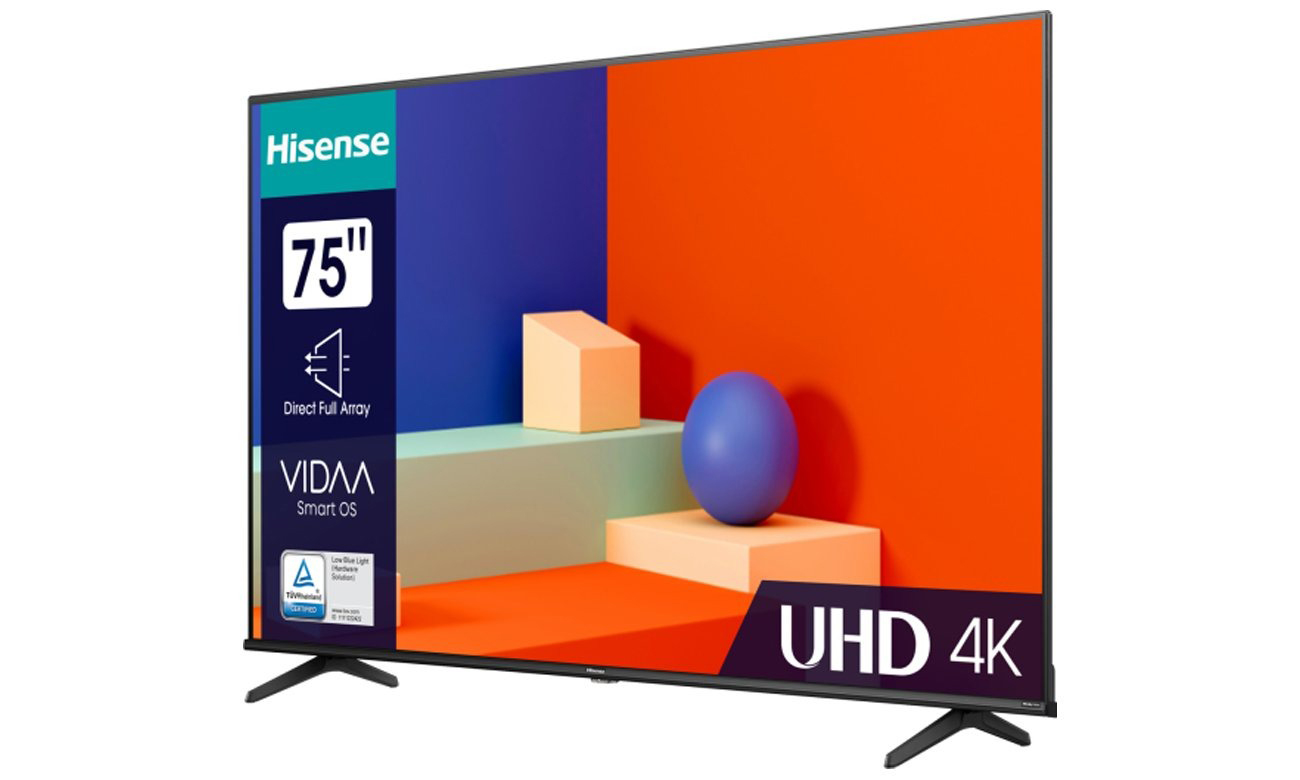 Telewizor Hisense 75A6K widok ogólny