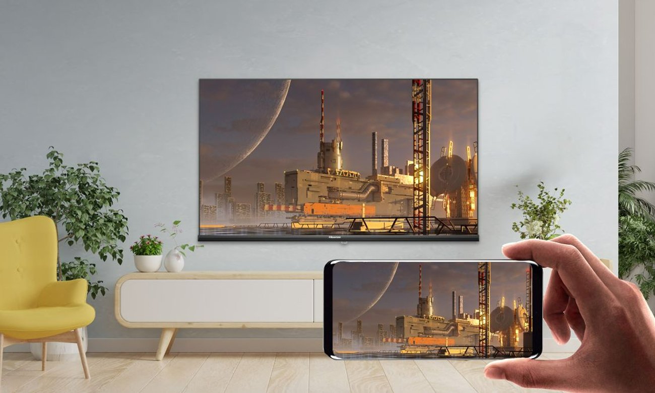 Hisense A4K przesyłanie obrazu z telefonu na telewizor