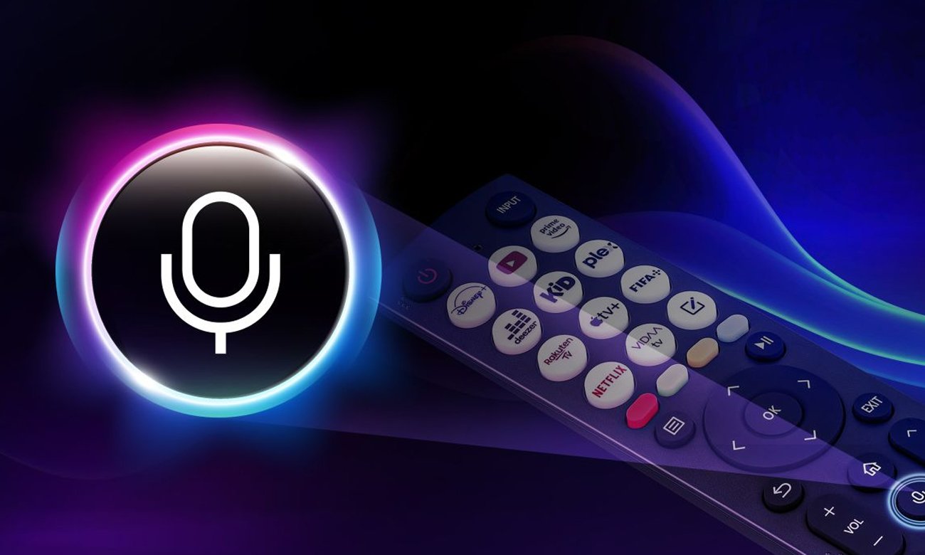 Hisense E7KQ pilot ze sterowaniem głosowym