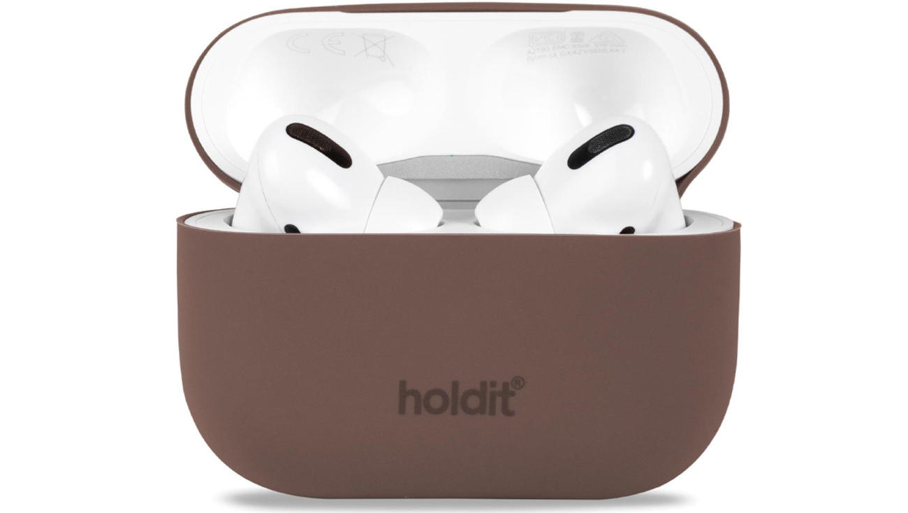 Etui Holdit Silicone Case AirPods Pro 1&2 Dark Brown
