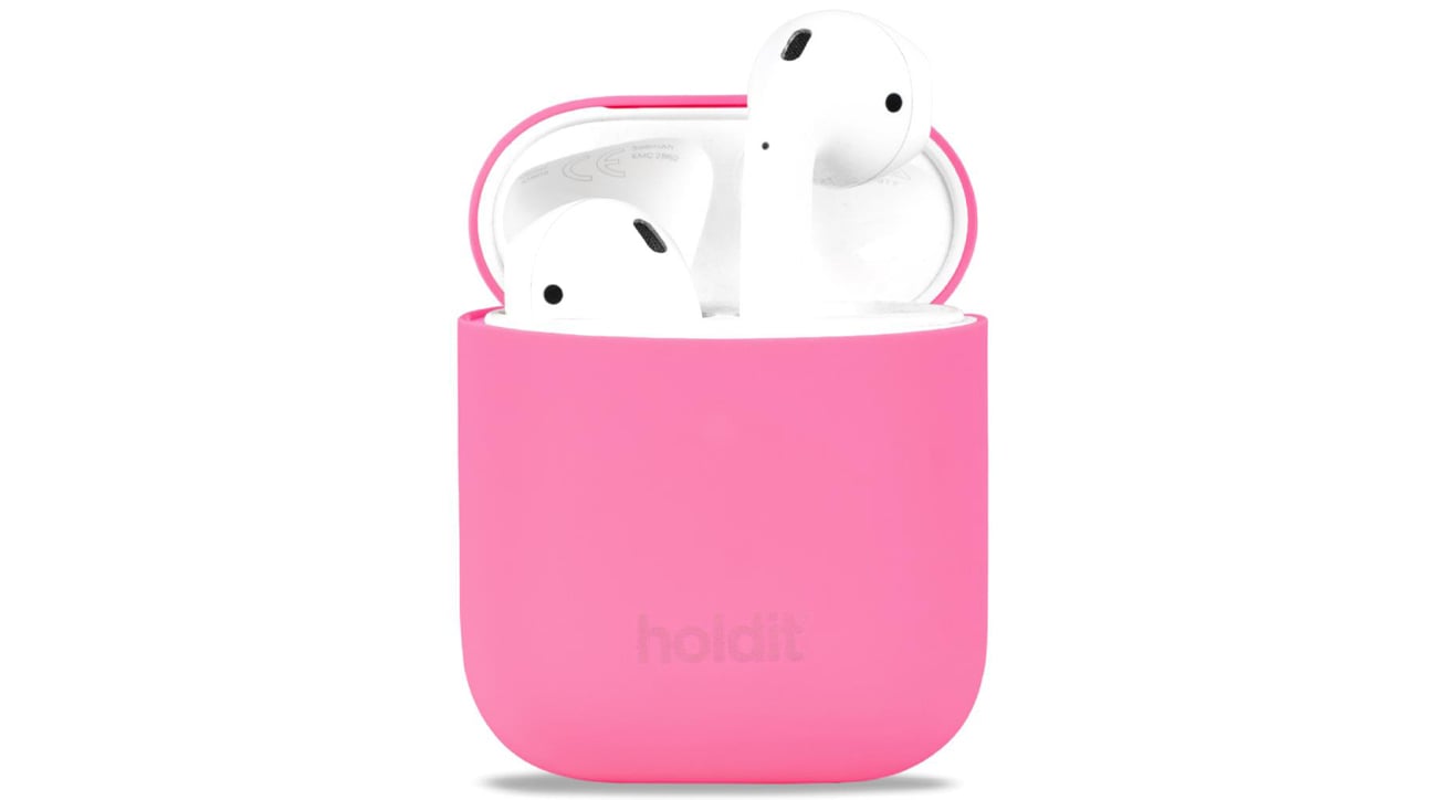Etui Holdit Silicone Case AirPods 1&2 Bright Pink