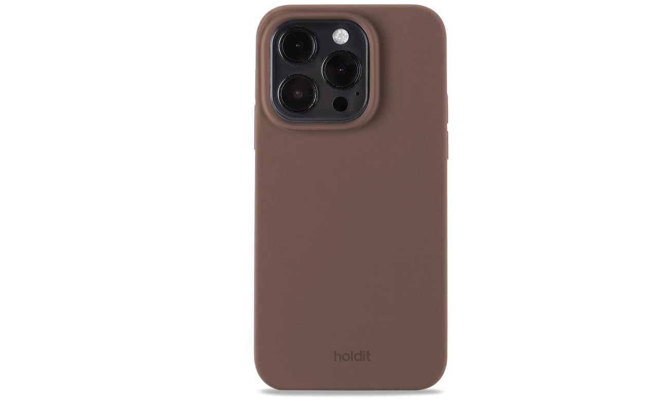 Etui Holdit Silicone Case iPhone 14 Pro Dark Brown