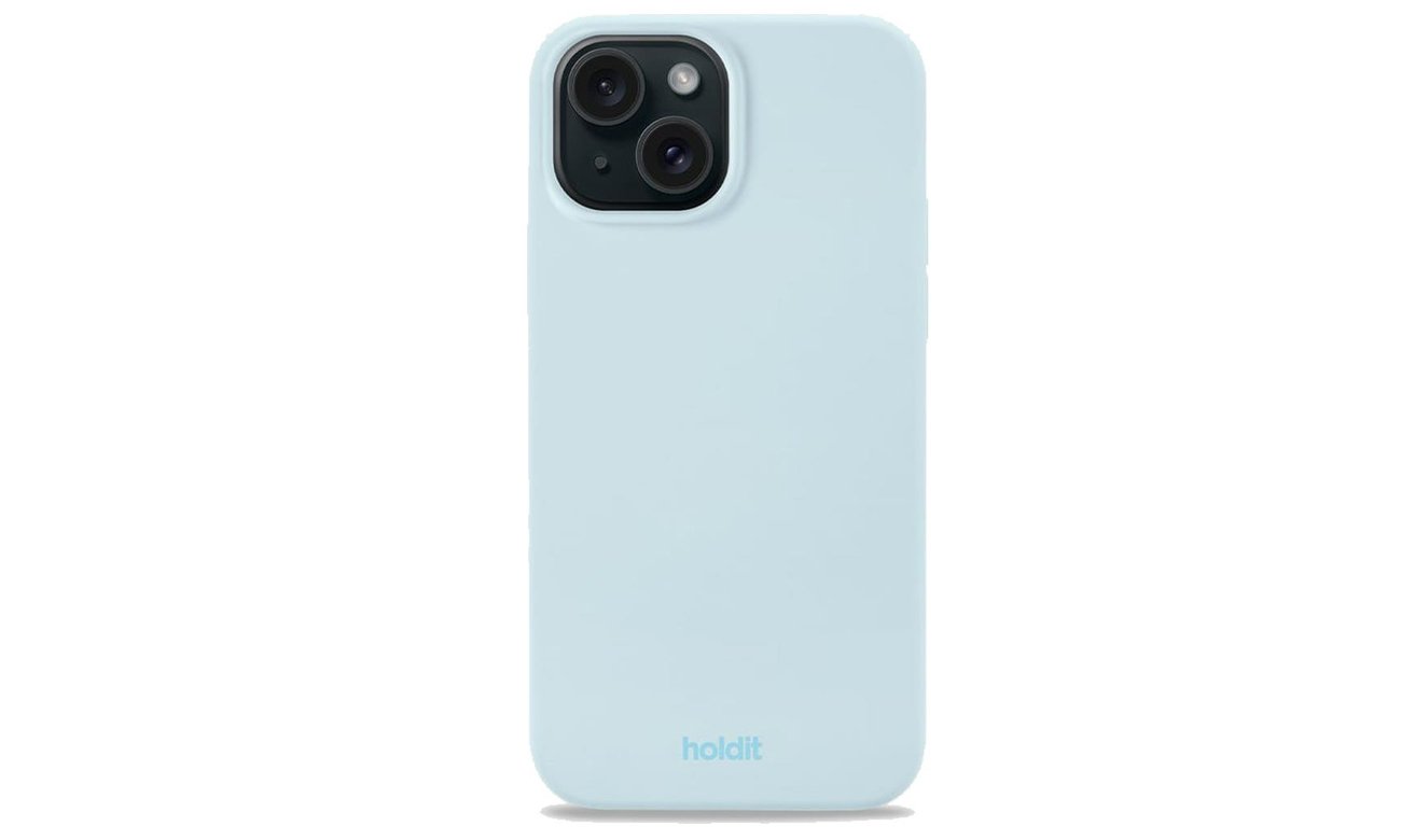 Etui Holdit Silicone Case iPhone 15 Mineral Blue