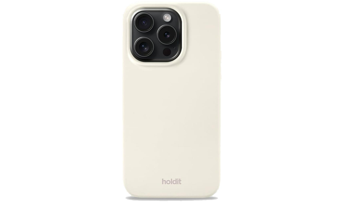 Etui Holdit Silicone Case iPhone 15 Pro Soft Linen