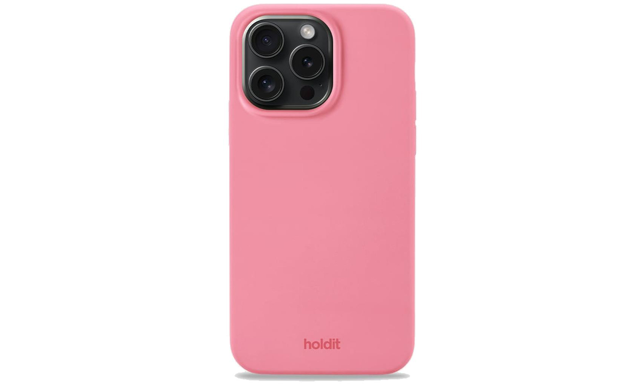 Etui Holdit Silicone Case iPhone 15 Pro Max Rouge Pink