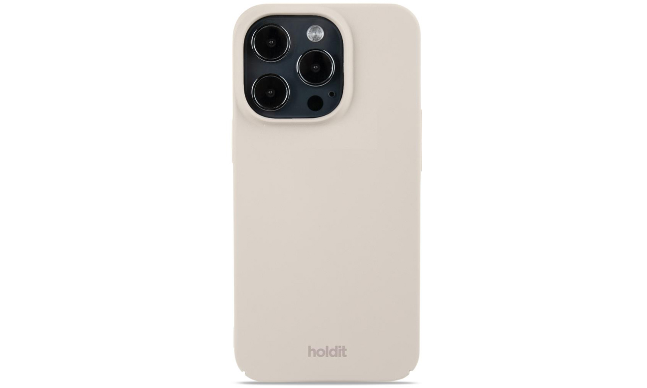 Holdit Slim Case für iPhone 15 Pro Light Beige