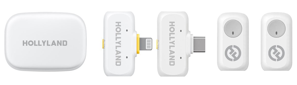 Zestaw mikrofonowy Hollyland Lark A1 Combo Ivory White - Zawartość zestawu