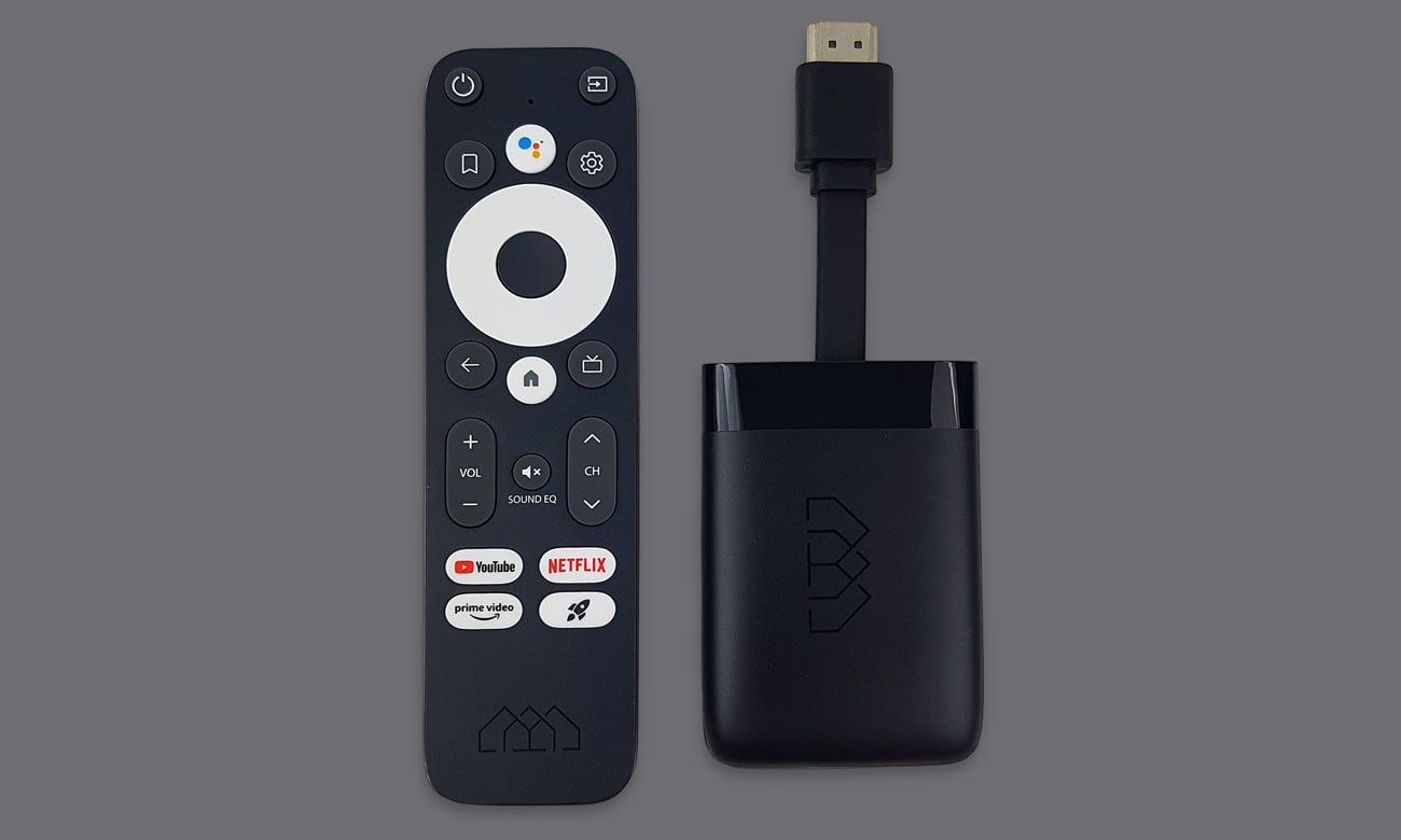 Homatics Dongle R 4K - Widok ogólny z pilotem