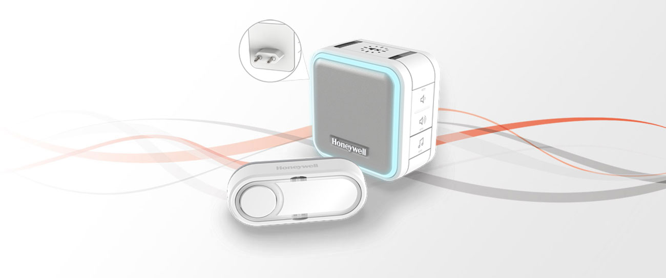 Honeywell Dzwonek bezprzewodowy (6 melodii, Plug-In) biały DC515EP2