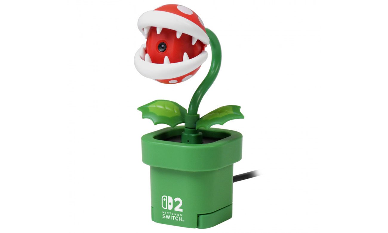 Kamera Hori Piranha Plant Camera do Nintendo Switch 2 - Widok od przodu pod kątem