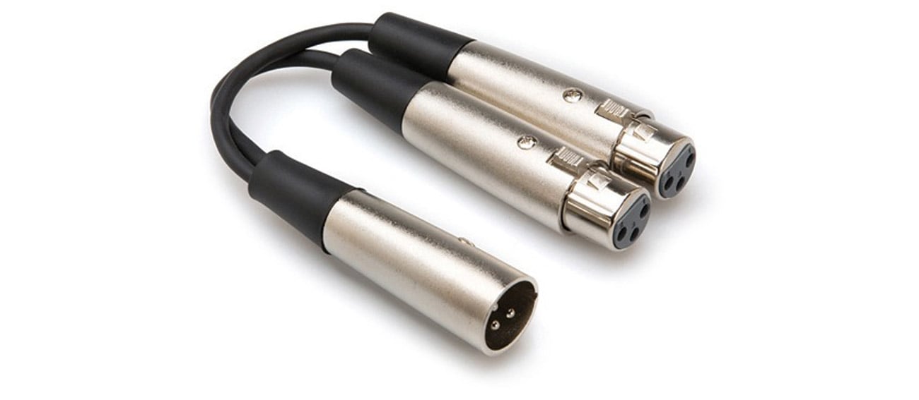 Kabel audio Hosa typu Y, 2 x XLRf – XLRm