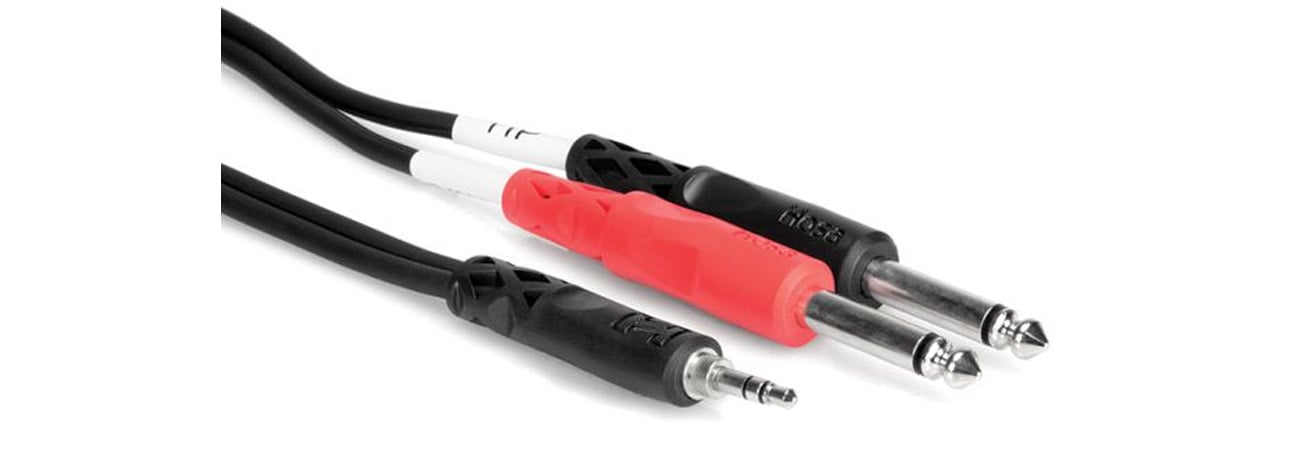 Kabel Hosa breakout TRS 3.5 – 2 x TS 6.35, 3 m