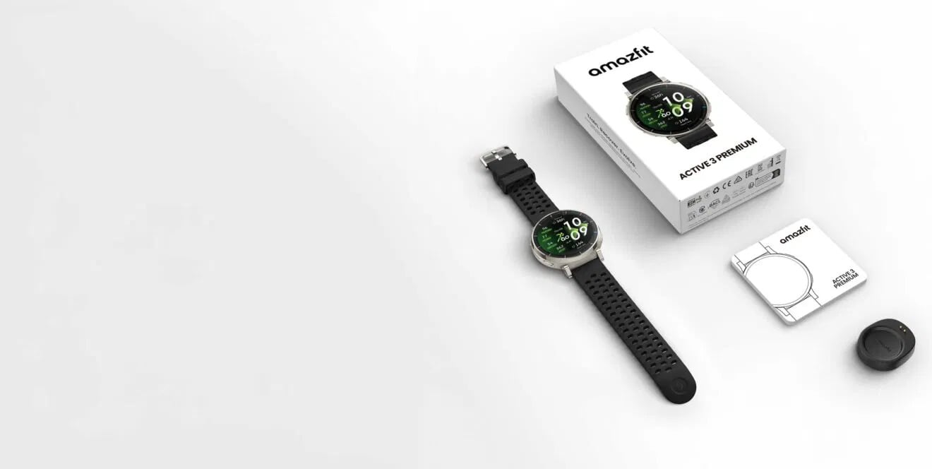 Zawartość zestawu Amazfit Active 3 Premium