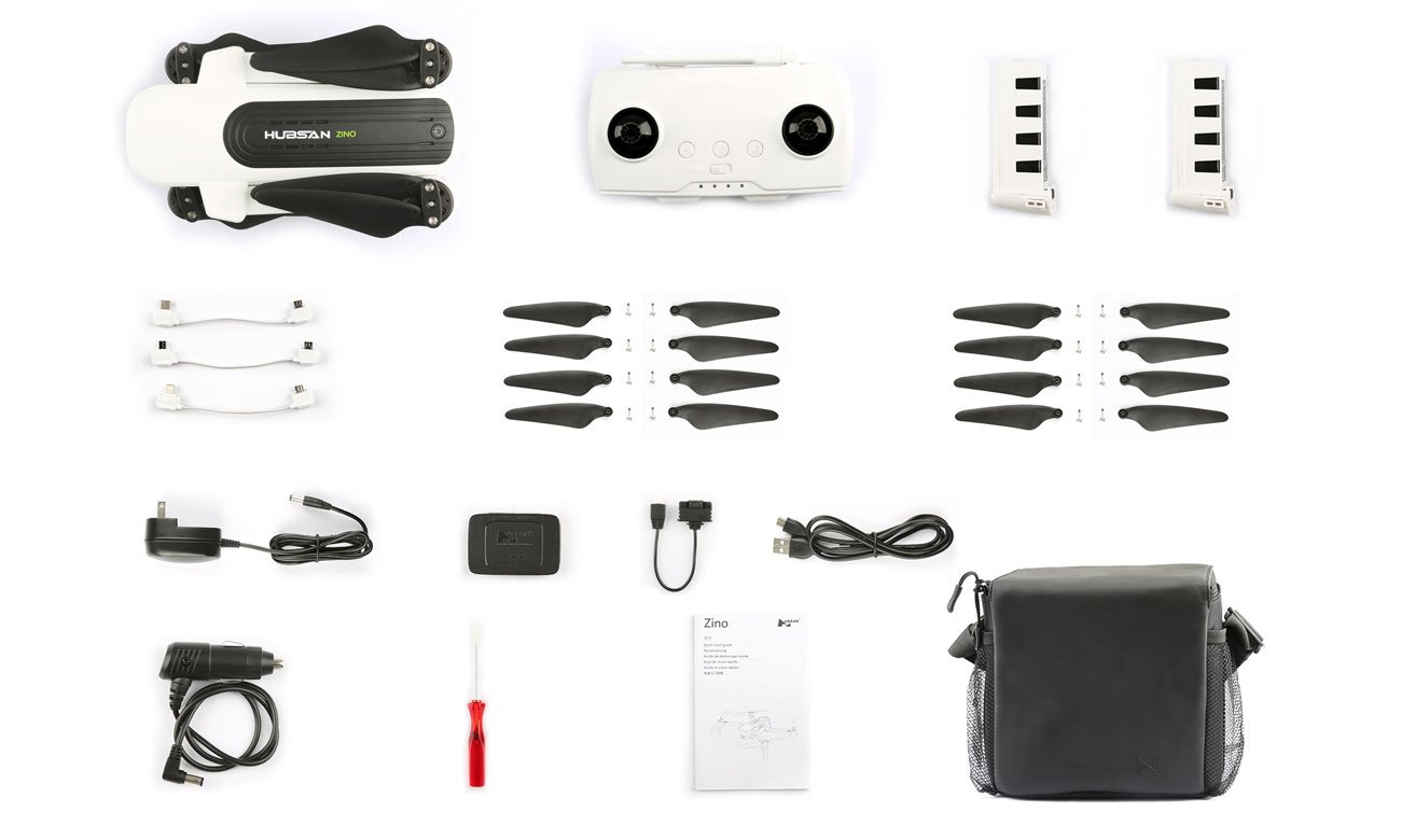 Zawartość zestawu Hubsan Zino Portable