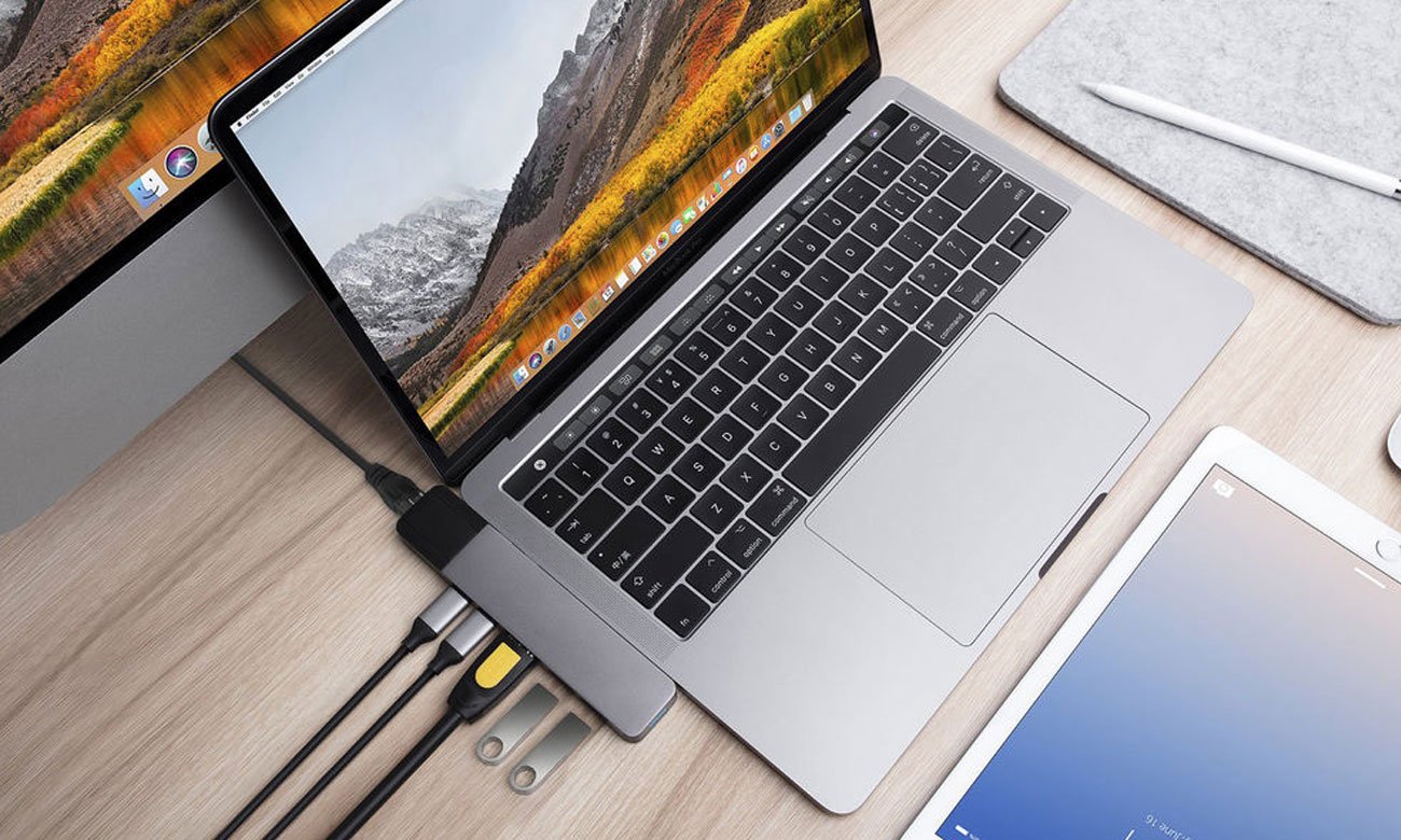 Stacja dokująca do Apple MacBook HYPER HyperDrive NET 6-in-2 Gwiezdna szarość - Możliwość podłączenia wielu urządzeń
