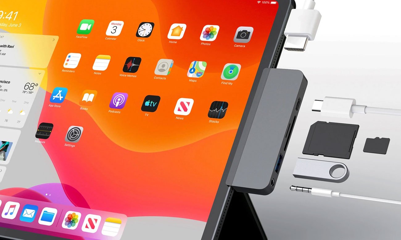 Stacja dokująca do laptopa Hyper 6-in-1 możliwości podłączenia urządzeń
