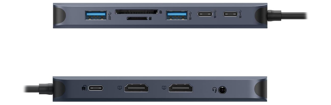 HyperDrive EcoSmart Gen.2 Dual HDMI USB-C 11-in-1 140W PD3.1 Ports