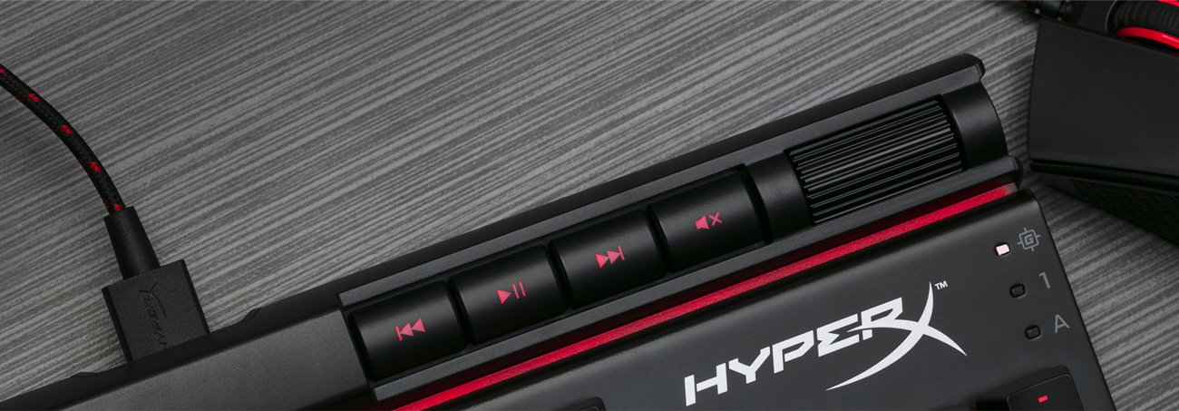 HyperX Alloy Elite multimedialne przyciski