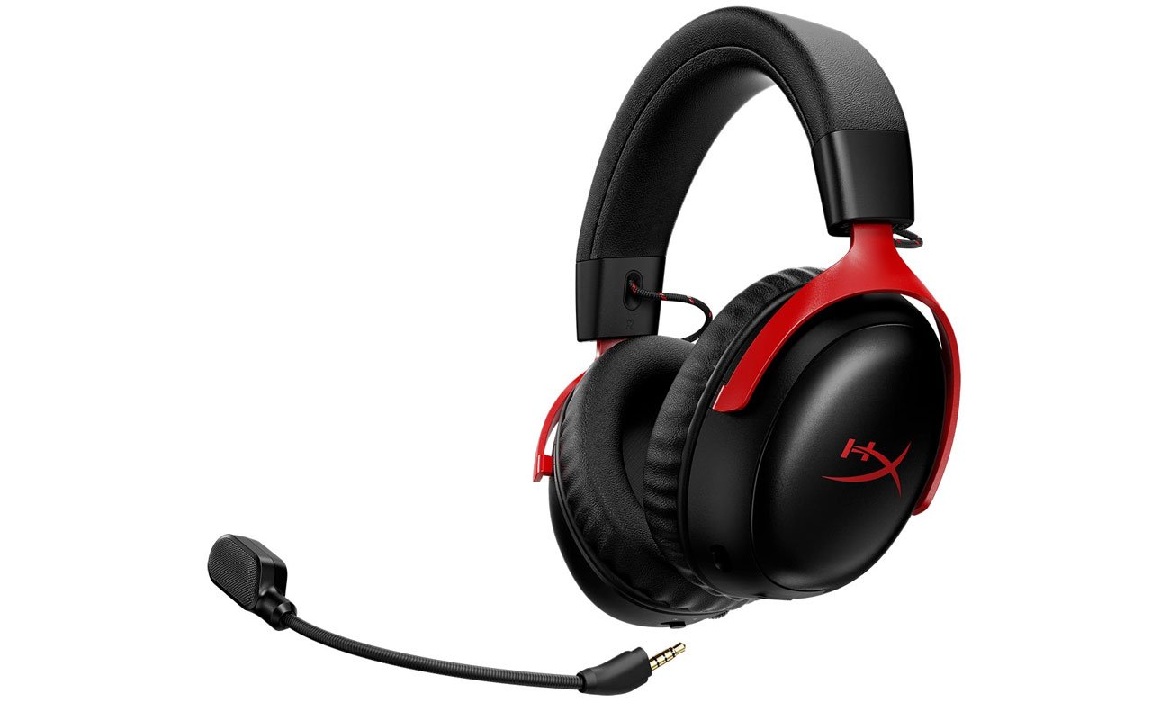 Zestaw słuchawkowy HyperX Cloud III S Wireless Czarno-czerwony - Widok ogólny