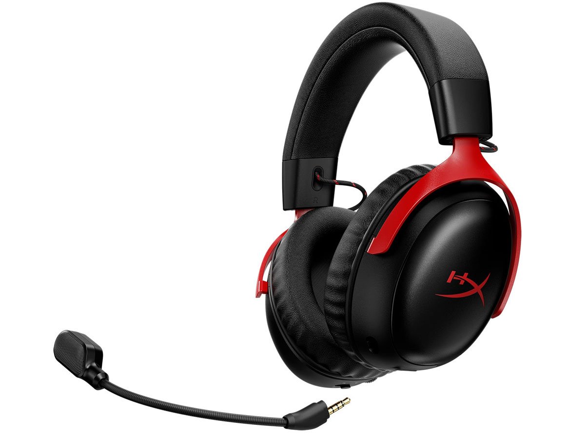 Zestaw słuchawkowy HyperX Cloud III S Wireless Czarno-czerwony - Widok ogólny