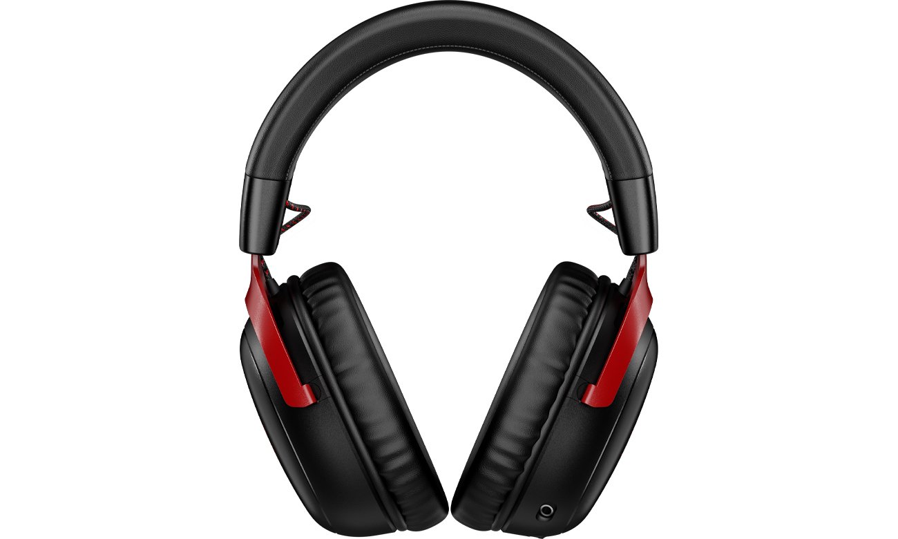 Zestaw słuchawkowy HyperX Cloud III Wireless Czarno-czerwony - Widok od przodu