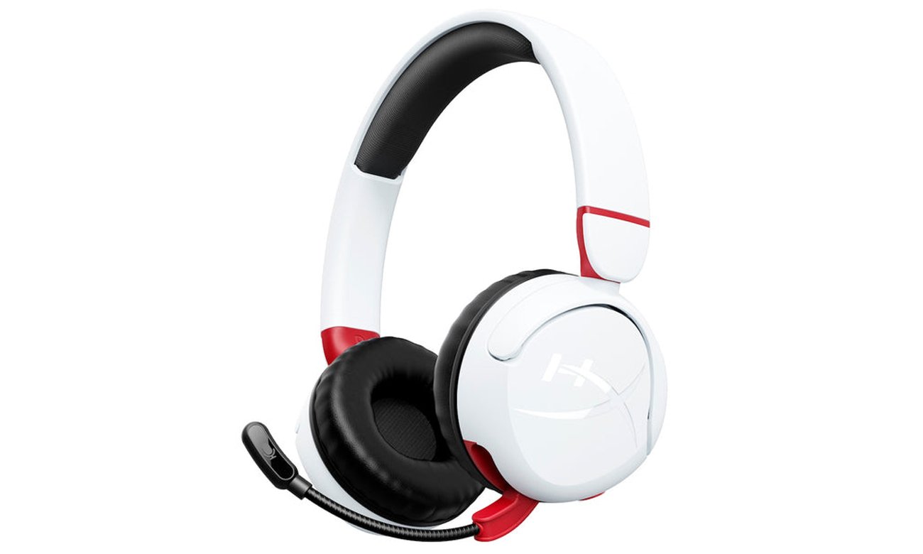 Kabelloses Headset HyperX Cloud Mini Wireless White - Ansicht von vorne im Winkel