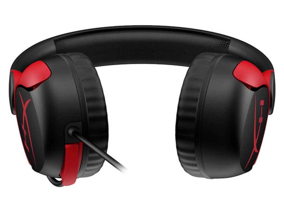 Kabelgebundenes Headset HyperX Cloud Mini Black/Red - Ansicht von unten im Winkel