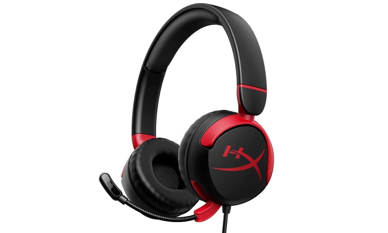 Kabelgebundenes Headset HyperX Cloud Mini Black/Red - Ansicht von vorne im Winkel