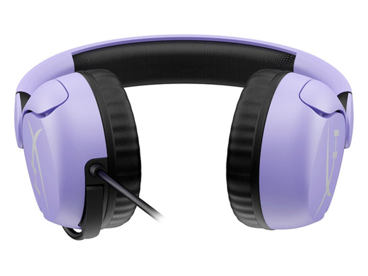 Kabelgebundenes Headset HyperX Cloud Mini Lavender - Ansicht von unten im Winkel