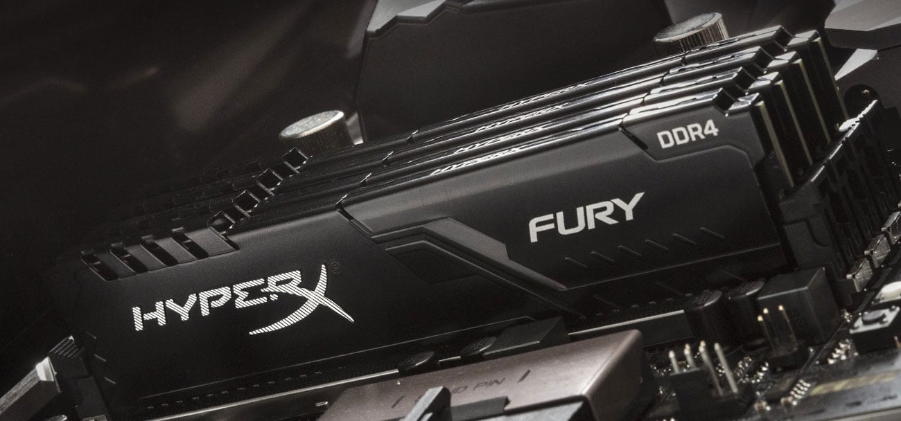 HyperX Fury Black - Moduły w płycie głównej