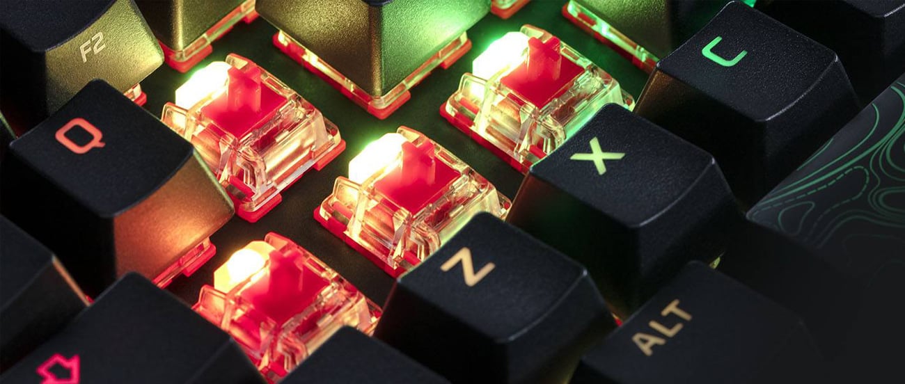 Czerwone przełączniki mechaniczne HyperX