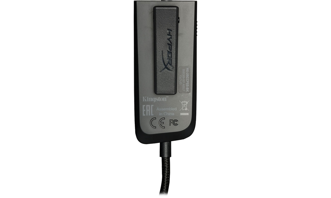 HyperX Cloud Virtual 7.1 Surround USB Klips, kabel w oplocie