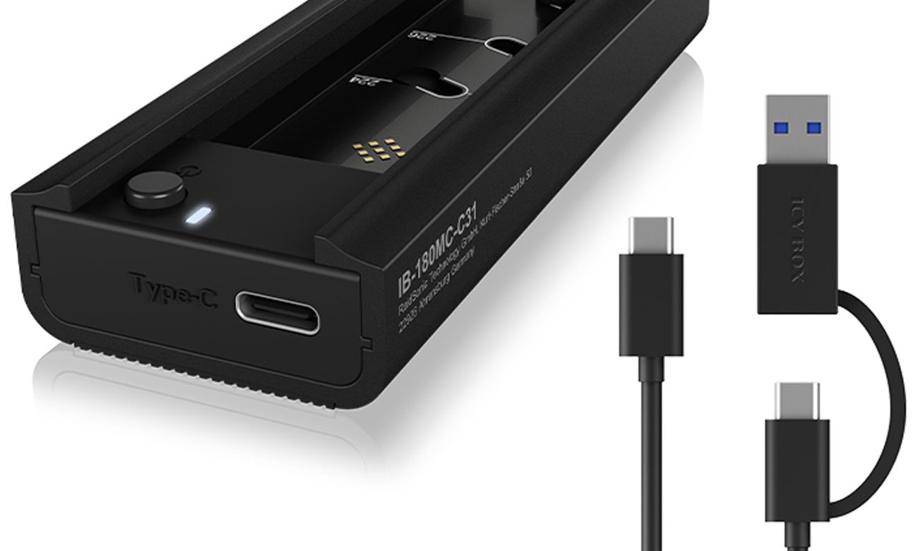 Obudowa dysku ICY BOX USB-C przejściówka USB-C na USB-A