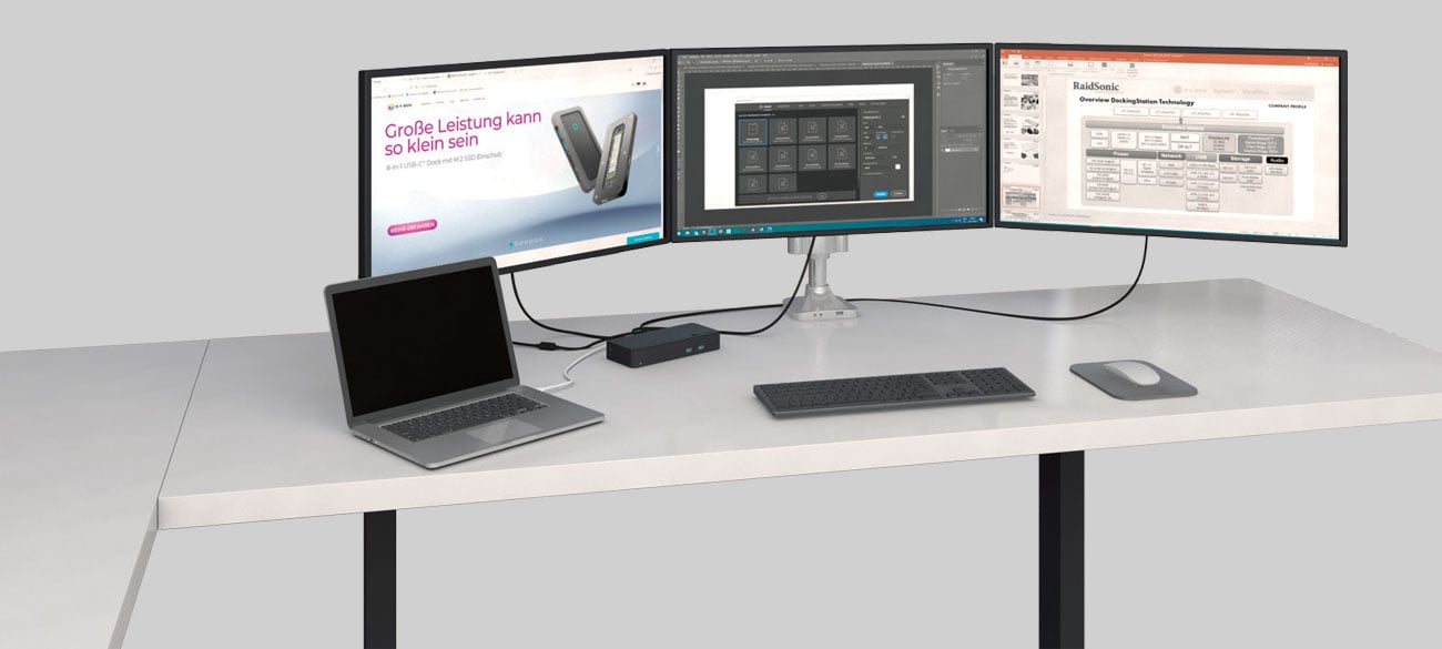 ICY BOX USB-C/USB-A (DisplayLink, DP Alt Mode) IB-DK2254AC