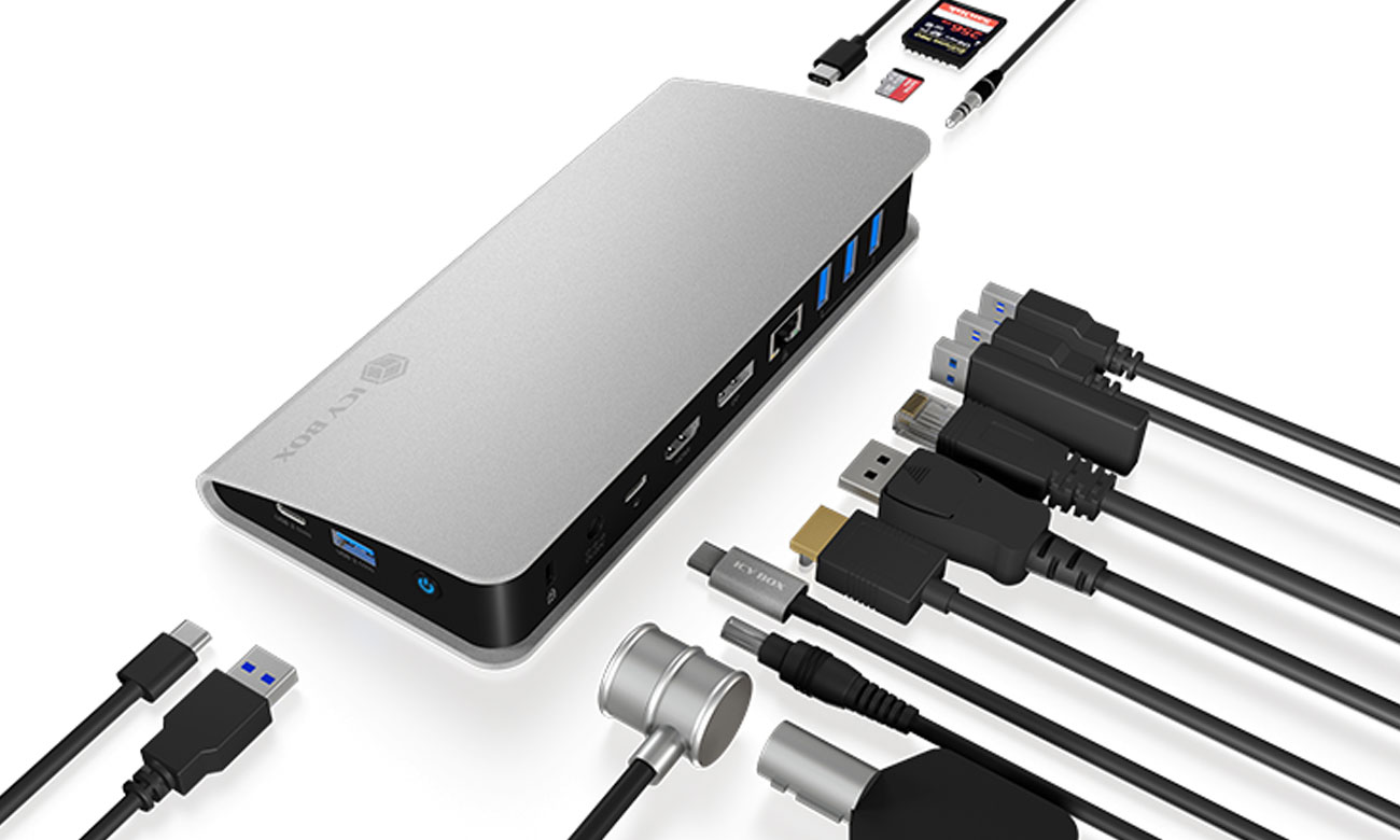 Stacja dokująca ICY BOX 11w1 możliwości podłączenia